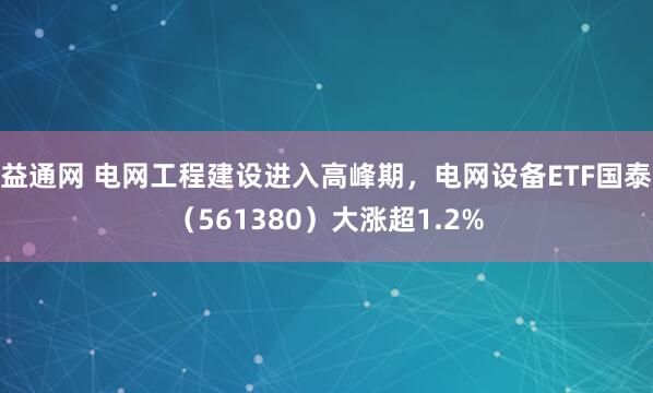 益通网 电网工程建设进入高峰期，电网设备ETF国泰（561380）大涨超1.2%